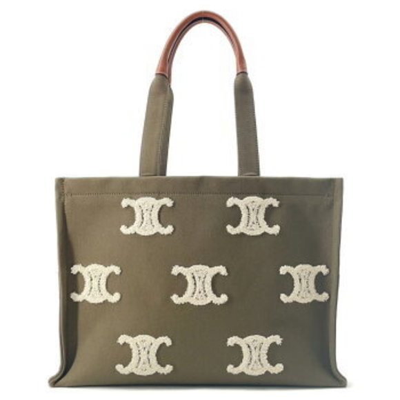 Celine Triomphe Cabas Thais Leather Tote Bag - Picture 1 of 8